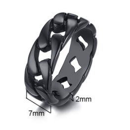 black steel ring RS40675