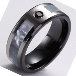black titanium ring TR0191