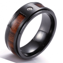 black titanium ring TR0186