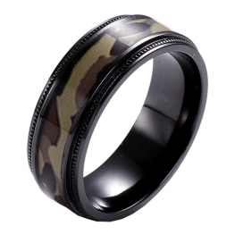 black titanium ring TR0135
