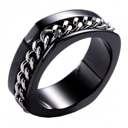 black titanium ring TR0119