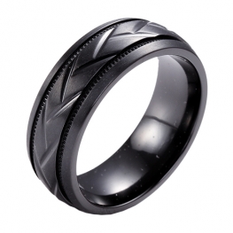 black titanium ring TR0068