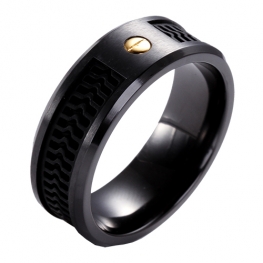 black titanium ring TR0122