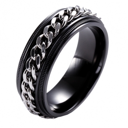 black titanium ring TR0120