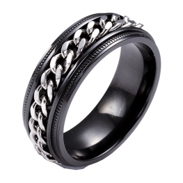 black titanium ring TR0016