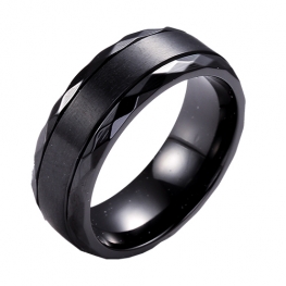 black titanium ring TR0046