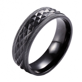black titanium ring TR0059