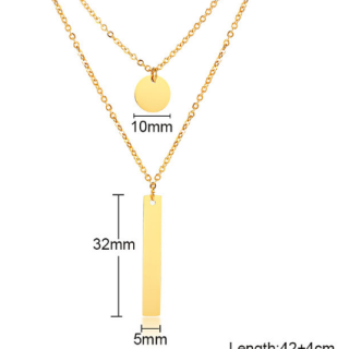 steel necklace P0356