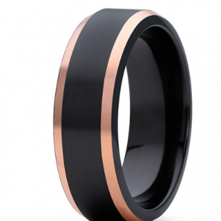 black titanium ring TR02