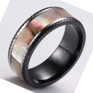 black titanium ring TR01