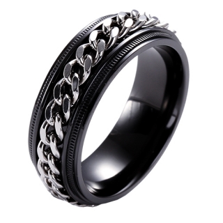 black titanium ring TR01