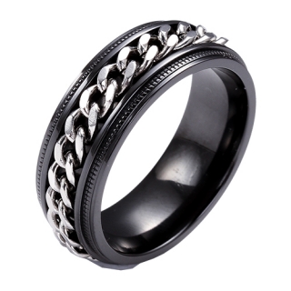 black titanium ring TR00