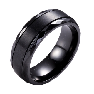 black titanium ring TR00