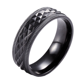 black titanium ring TR00